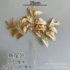 Flor Dourada Artificial Flor de Ano Novo Flor de Plástico Eucalipto Cauda de Fênix Folha de Ouro Flor de Natal Decoração de Balde de Ano Novo