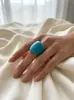 Coreia do Sul Estilo Ins Verão Menina Doce Colorido Transparente Anel Anel Cor que Cura Simples Moderno Anel de Dedo para Mulheres