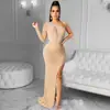 X5028 Ropa de Mujer Europea y Americana Nueva de Otoño e Invierno Transfronteriza Vestido Sexy para Discoteca Malla Transparente Falda Larga Asimétrica para Mujer