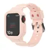 Para Apple Watch7 relógio iwatch8 Glacier cor TPU Apple nova pulseira de silicone transparente de uma peça