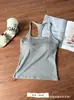 Camisola Retro Americana Chica Picante Cuello Cuadrado Espalda Descubierta con Almohadillas de Sujetador Integradas Copas Fijas Ropa Interior Ropa Exterior Chaleco Integrado