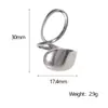 Anillo de Acero Inoxidable Transfronterizo, Joyería Asimétrica Personalizada, Anillo de Acero de Titanio Chapado en Oro de 18K, Joyería de Mano Abierta que No se Desvanece