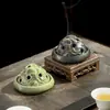 Adorno de Quemador de Incienso Celadón Montaña Zijian para Hogar Interior Ceremonia del Té Quemador de Incienso de Sándalo Quemador Retro de Aromaterapia de Montaña