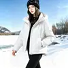 Jaqueta com Capuz da Moda Nova de Inverno 2026, Casaco de Algodão Quente Versátil Estilo Coreano, Parka Feminina, Roupa Externa Feminina