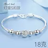 Pulseira de nove contas de transferência cobre branco banhado a prata pulseira de contas de transferência feminina pulseira de bola requintada joia atacado