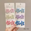 Presilha Lateral Estrela Colorida para Mulheres Y2K Grampo Fofo Dopamina Presilha Bb Presilha Lateral para Cabelo Franja Acessório de Cabeça