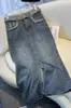 Falda vaquera de talle alto con abertura para mujer, nuevo modelo 2026, corte ajustado, fina, versátil, moderna, dobladillo deshilachado, falda de tubo