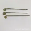 Accesorios para joyería DIY aguja de 7 caracteres con cabeza de tapón de aguja larga roscada material cuproníquel broche aguja puntiaguda aguja de nueve caracteres