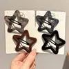 Pinza para el pelo de estrella de cuero a cuadros para niños y niñas, Pinza lateral para flequillo, Accesorio para el pelo para bebés y niñas, Pasador para pelo suelto