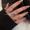 Nuevo Anillo Plegado Personalizado Estilo Coreano para Mujer, Moda Retro, Anillo Abierto Irregular, Anillo para Dedo Índice Hip-Hop