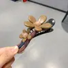 Cor Café com Leite Flor Bico de Pato Presilha Grande para a Parte de Trás da Cabeça Presilha de Cabelo para Mulheres Nova Outono e Inverno Pelúcia Presilha Única