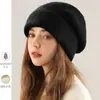 Gorro de Lana Tejida Nuevo Invierno 2026, Cálido y de Tacto de Alta Gama, Gorro para Mujer de Gran Circunferencia de Cabeza