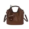 Bolsa Tote de Alto Padrão Transfronteiriça Moda Feminina Nicho Bolsa de Balde de PU Tecido Bolsa de Cesta de Legumes de Mão Bolsa Versátil Transversal
