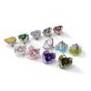 Pendientes de titanio F136 con forma de corazón y garra con incrustaciones de circonita 5A, joyería para piercing corporal de aleación de titanio G23, gran oferta transfronteriza.