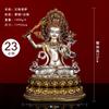 Tarjeta mide 23cm Buda de la Longevidad Xizang Adornos de Estatua de Bronce para Adoración en el Hogar Fábrica de Fabricación de Estatua de Buda de Plata Dorada Nepalí