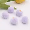 Accesorios para Joyería DIY Bola de Pelo Sintético de Conejo 2cm Ropa Accesorios para el Cabello Pendientes Pendientes Llavero Colgante Colgante para Coche Material