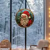 Decoración Colgante de Vidrieras de Santa Claus Transfronterizo Decoración de Patio Ventana de Cafetería Atrapasoles Arte Colgante