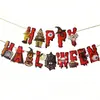 Decoraciones de Fiesta de Banderas de Halloween Banderas de Letras de Cola de Golondrina de Papel Guirnalda Banner con Temática de Terror de Halloween