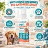 Spray KineShineX para remoção de ácaros em animais de estimação, cama de animal de estimação, tapete, cobertor, sofá, carpete, tecido, cuidado fresco para gatos e cães em casa