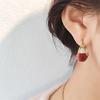 Pendientes geométricos de aceite rojo Ankola, pendientes retro Joker de moda, pendientes de temperamento de alta gama de nicho para mujeres, venta al por mayor