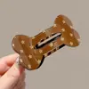 Pinza para el Cabello de Acetato de Alta Gama con Nácar, Pasador Plano Curvo Que No Lastima la Parte Posterior de la Cabeza, Pinza Grande para Peinados Recogidos, Accesorio para el Cabello de Pico de Pato