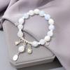 Nuevos Brazaletes de Alta Gama con Cristales y Cuentas de Vidrio, Joyería para Parejas y Mejores Amigos, Brazaletes Pequeños de Regalo, Accesorios de Mano Minimalistas Estilo Ins