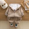 Sudadera con Capucha Casual para Bebé Niña Ropa de Otoño 2025 Primavera y Otoño Nuevo Moda para Niñas Pequeñas Conjunto de Tres Piezas para Niñas