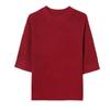 Suéter de Punto de Cuello Redondo de Manga Tres Cuartos Nuevo para Otoño 2026 para Mujer, Moda Jacquard Holgado Adelgazante Color Sólido Top Pulóver