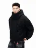 Chamarra de Invierno Blanca Disfrazada Nanxia con Cuello Ancho Alto con Capucha de Plumas para Pareja Abrigo Alto con Capucha a Juego para Hombre
