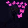Adesivos de Parede Transfronteiriços Adesivos de Parede de Borboleta Rosa Luminosa Adesivos Luminosos Decoração de Quarto Adesivos de Parede Autoadesivos Atacado Adesivos de Parede