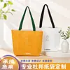 Bolsa de lona ecológica con logo impreso personalizado, bolsa de papel kraft, bolsa de regalo tipo tote, bolsa de hombro tipo tote