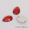 Pegatina de diamante de imitación de cristal acrílico de 8-13 mm, hecha a mano, para accesorios de ropa, cosida a mano, con taladro de garra, bolsa de material.