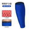 Mangas para as pernas em tecido Lycra de alta elasticidade e respirável com padrão de colmeia para futebol, ciclismo, corrida e basquete, proporcionando proteção contra impactos para as panturrilhas.