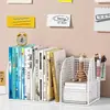 Estante de livros simples prateleira de mesa infantil combinação de prateleiras de livros para mesa de estudante simples moderna uso dormitório pequena estante de livros