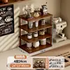Estante de almacenamiento de escritorio para tazas de café, tazas de té, juegos de té, organizador de tazas de agua para el hogar de escritorio, estante pequeño simple de múltiples capas