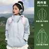 Chaqueta roja de tres en uno para exteriores para mujer, adecuada para primavera, otoño e invierno, desmontable, impermeable, cortavientos, abrigo de hombre, adecuado para personas menudas, chaqueta de senderismo