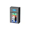 Estojo de Cigarros de Fio de Tungstênio de Grande Capacidade com Luzes Coloridas, Carregamento USB, Acendedor Integrado de Fio de Tungstênio, Capacidade para 20 Cigarros, Publicidade com Logo a Laser