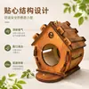 Casa de pájaros para Nuevo Producto Transfronterizo Decoración de Jardinería Exterior Colgante Jaula para Pájaros Loro Casa de Pájaros de Madera Jaula para Pájaros de Madera Maciza Caja de Cría