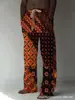 Pantalones de AliExpress de Venta Caliente Transfronterizos Sueltos Casuales Comercio Exterior Europeo y Americano Rectos Impresión 3D Cintura Alta Pierna Ancha
