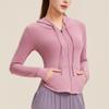 Chaqueta Deportiva de Primavera y Verano para Mujer, Cárdigan Delgado para Exteriores, Protección Solar, Ropa de Fitness con Capucha de Sensación Helada, Corte Ajustado, Ropa de Yoga de Secado Rápido