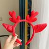 Joyas Haichao Corea del Sur Diadema Dongdaemun Felpa Cuernos de Navidad Diadema roja Diadema Lavado de cara Fuera Celebridad de Internet Femenino