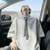 Camiseta Básica Nova Moda Verão Masculina Estilo Americano Manga Curta Estampa de Gravata Designer Resistente Fresca Manga Meia Manga Marca de Moda 2026