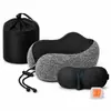Almohada cervical con memoria catiónica transfronteriza en forma de U, almohada de soporte cervical portátil para viajes, almohada de soporte cervical para dormir en avión