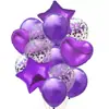 14 Piezas de Globos de Película de Aluminio con Forma de Estrella y Corazón Color Oro Rosa Globos Decorativos para el Día de San Valentín Chino Boda Cumpleaños Centro Comercial Hotel