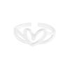 1302 K-Style Ins Nicho Diseño de Lujo Accesible Versátil Anillo de Corazón Calado Asimétrico Plata Esterlina S925 Anillo para Mujer