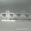 Adorno de Letra Marco de Fotos Forma de Corazón Marco Doble para Fotos Artesanías de Madera