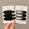 Horquilla Nueva de Estilo Sin Costuras con Borde Negro Mate Simple para Flequillo Lateral, Pinza de Pelo de Pato, Elegante Accesorio para el Cabello