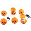Caixa de armazenamento de Halloween mais vendida internacionalmente, festa inteira, abóbora pequena, tampa aberta, casca de abóbora, presente, balde de abóbora mini