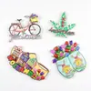 Souvenirs Turísticos de Ciudades de Todo el Mundo Diseñados Personalmente de Fábrica, Imanes de Nevera de Resina, Pegatinas Magnéticas 3D Culturales y Creativas