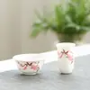 Xícara de Aroma em Argila Roxa, Conjunto de Xícaras de Aroma em Porcelana Branca Jade, Xícara Individual, Conjunto de Chá Kung Fu, Acessórios para Cerimônia do Chá, Xícara de Chá, Xícara de Degustação